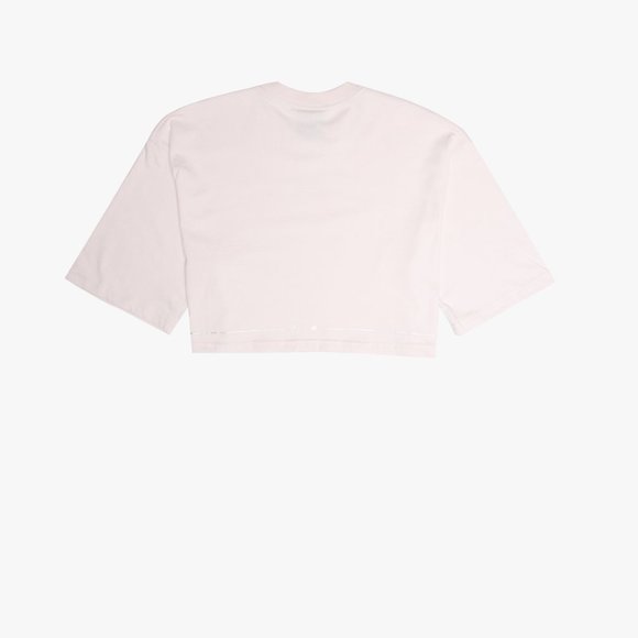 Nike Sportswear Crop Iridescent T-Shirt Tee Barely Rose CZ9021-699 - Picture 2 of 4